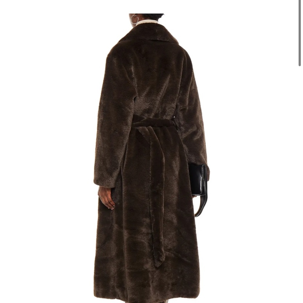 STAND STUDIO
Faustine belted double-breasted faux fur coat - Picture 2 of 4